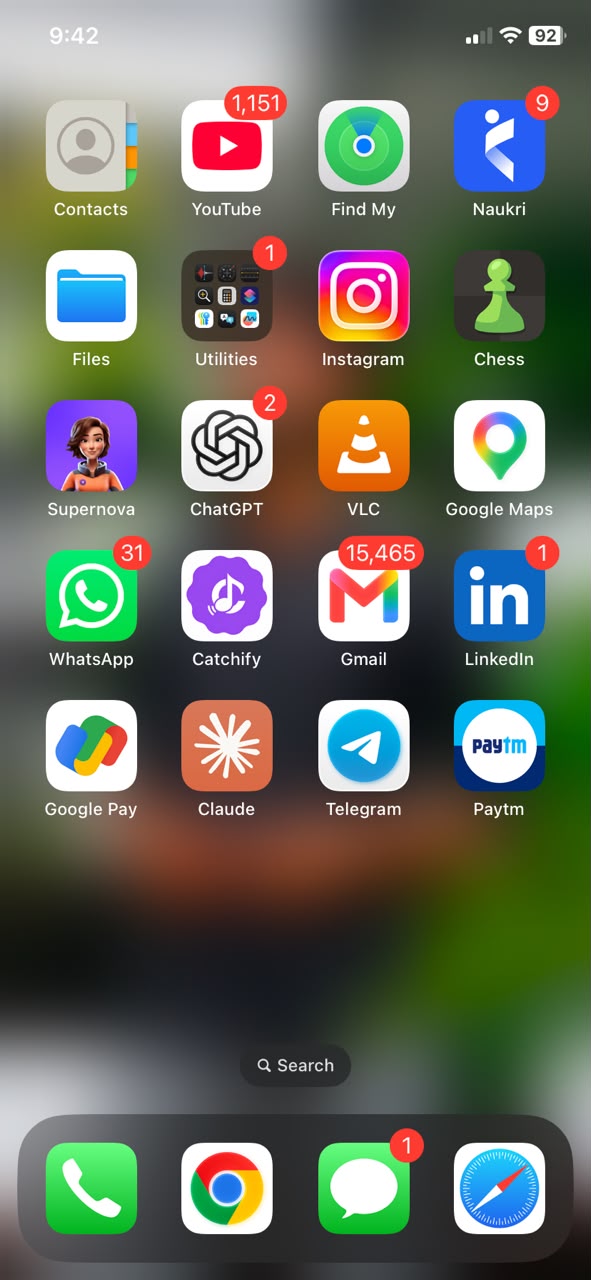 Catchify installed and running natively on iOS home screen